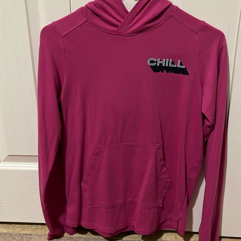 DSG Girls “Chill” purple hooded long sleeve sweatshirt